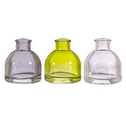 Set of 3 grey & green bud vases